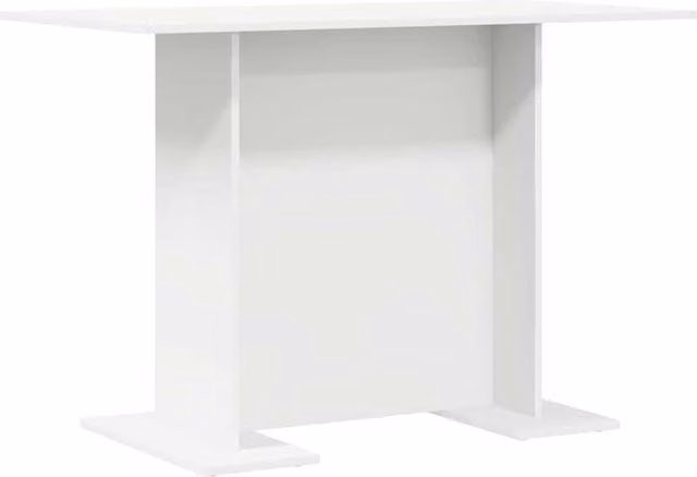 Berkfield Home Modern Rectangular Dining Table in White, W/D/H: 110 x 60 x 75 cm