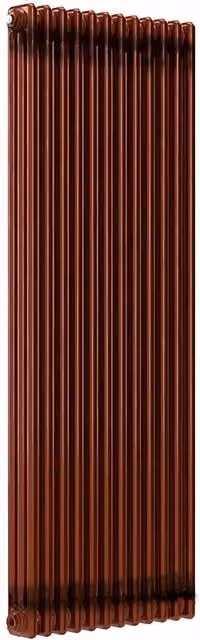 Lux Heat Vertical Column Radiator in Bronze and Brown Steel, H: 150 cm, W: 56 cm