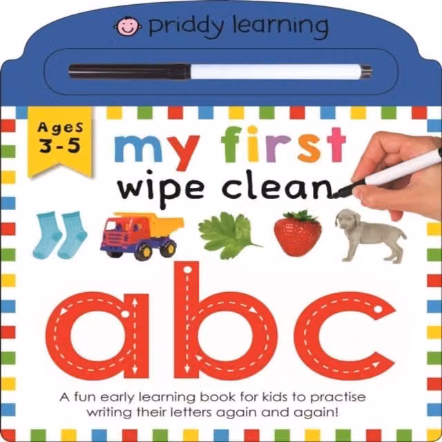 Priddy Books My First Wipe Clean ABC Board Book, Multicolour