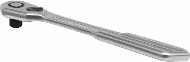 Loops Low Profile 90-Tooth Ratchet Wrench with 1/2 Inch Square Drive and Flip Reverse Mechanism in Silver Chrome Vanadium Steel