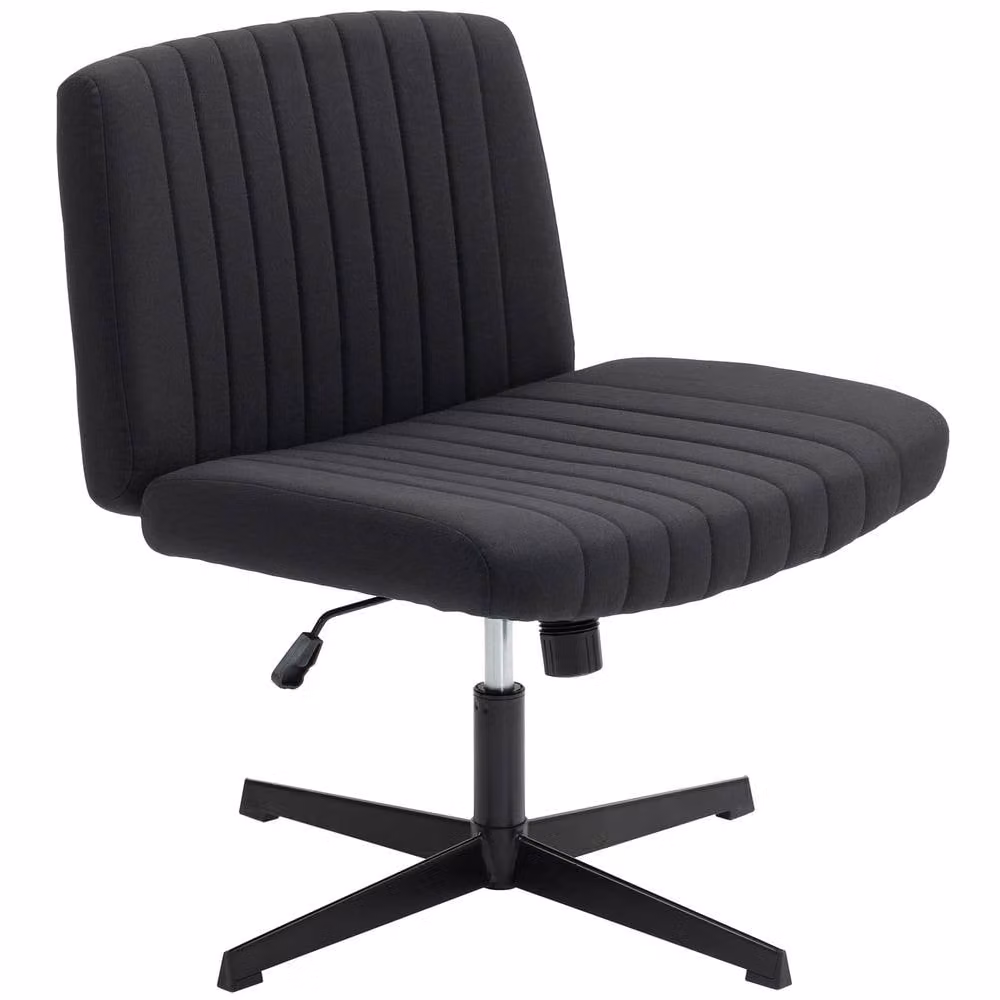 STILVORA Modern Black Fabric Task Chair with Swivel and Weight Adjustment Function – 5