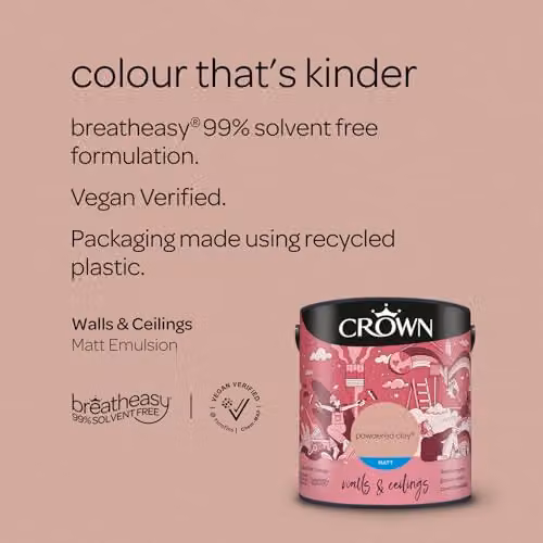 Crown Blush Pink Matt Emulsion Paint 2.5L – 2