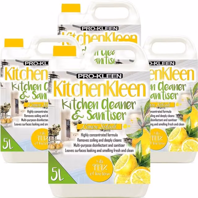 Pro-Kleen Lemon Splash Disinfectant and Sanitiser, Yellow, 20l