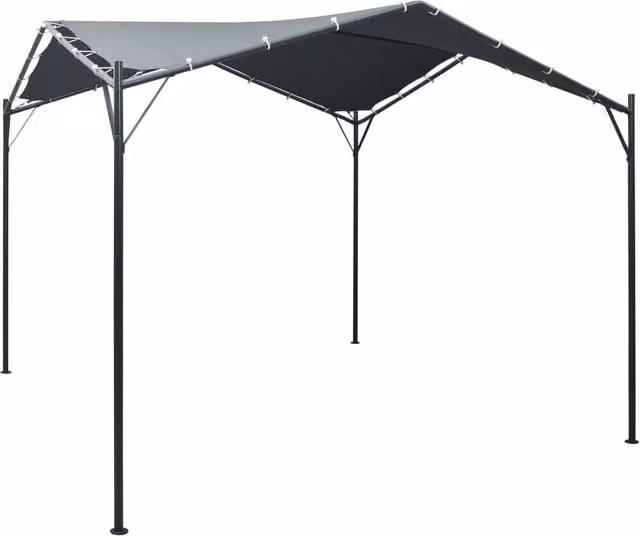 Berkfield Home Hip Roof Gazebo Pavilion Tent Canopy with Steel Frame, Black and Anthracite, W/D/H: 3 x 3 x 3 m