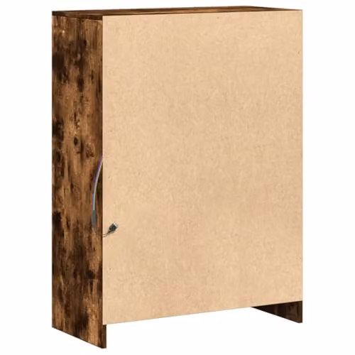 vidaXL Modern Sideboard with Integrated LED Lighting in Smoked Oak Brown, W/D/H: 72 x 34 x 100 cm – 3
