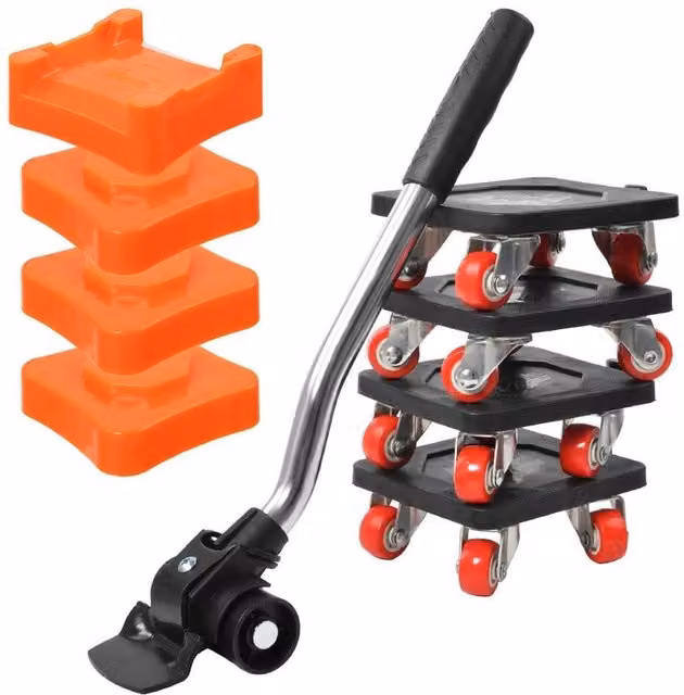EONLION Wheels Dolly Moving Tool Kit in Black – 1