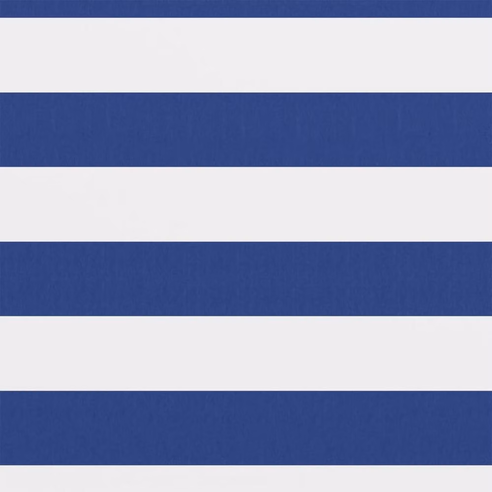 Berkfield Home Modern Balcony Screen in White and Blue Oxford Fabric, W: 75 cm, L: 500 cm – 3