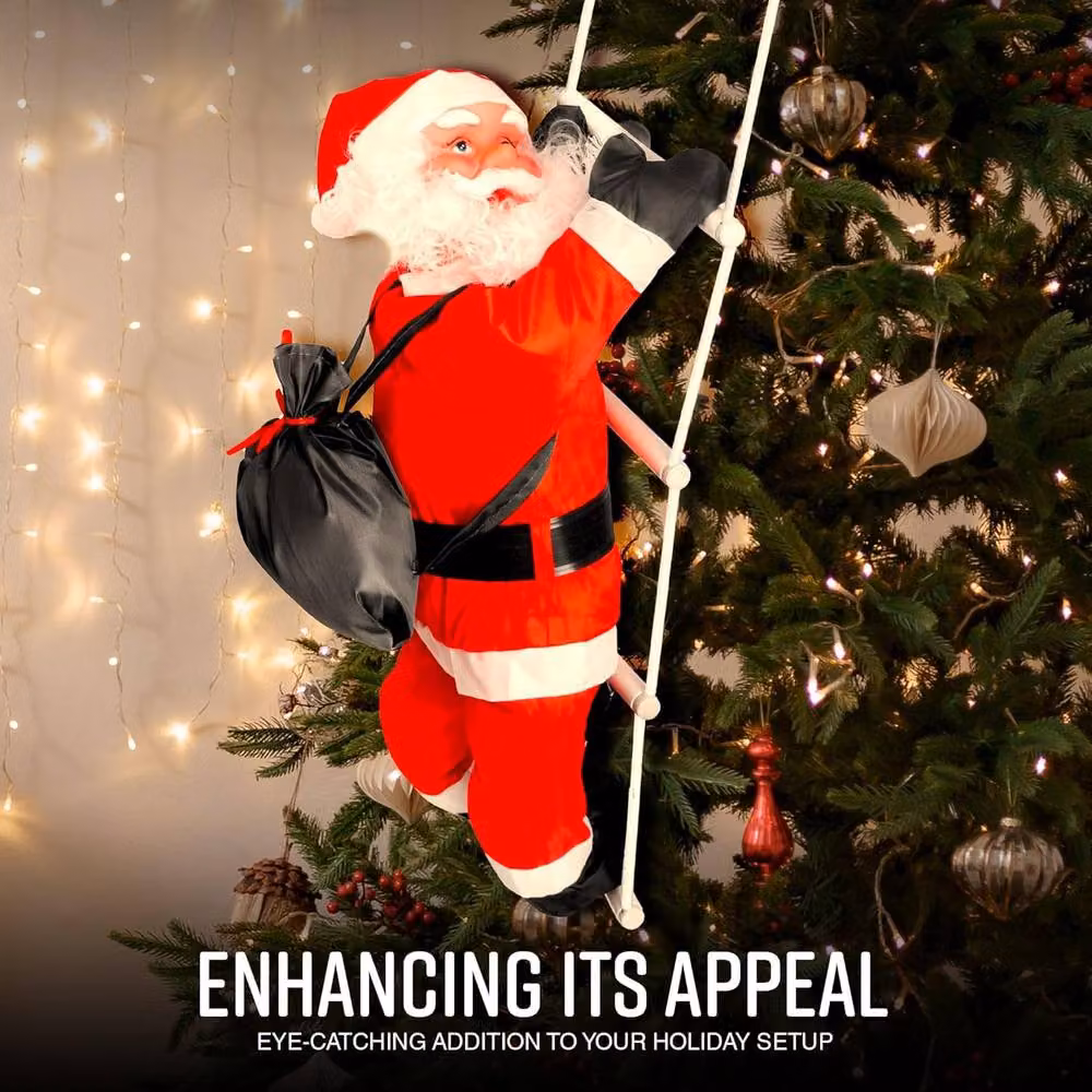 Globrite Red Hanging Climbing Santa Christmas Decoration for Indoor and Outdoor Use – 2