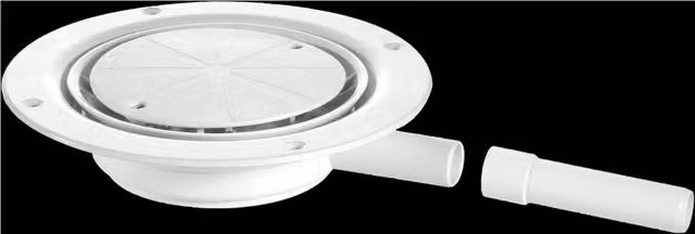 McAlpine Round Untrapped Gully with White Cover for Pumped Waste USG1WH