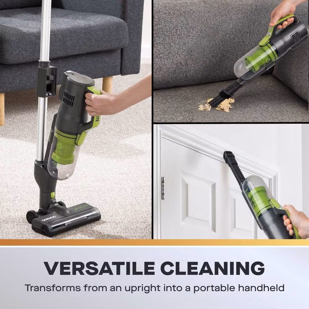 Daewoo Tornado Uplift Lite Cordless Bagless Vacuum Cleaner with LED Headlight, Grey – 4