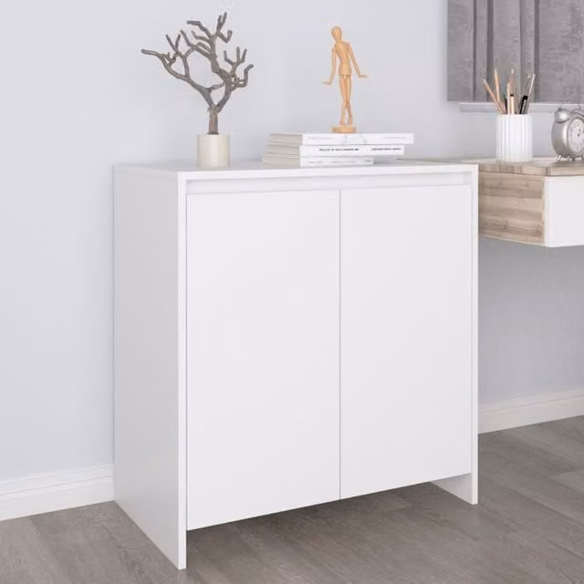 Berkfield Home White Modern Sideboard in Engineered Wood W/D/H: 70 x 41 x 75 cm – 1