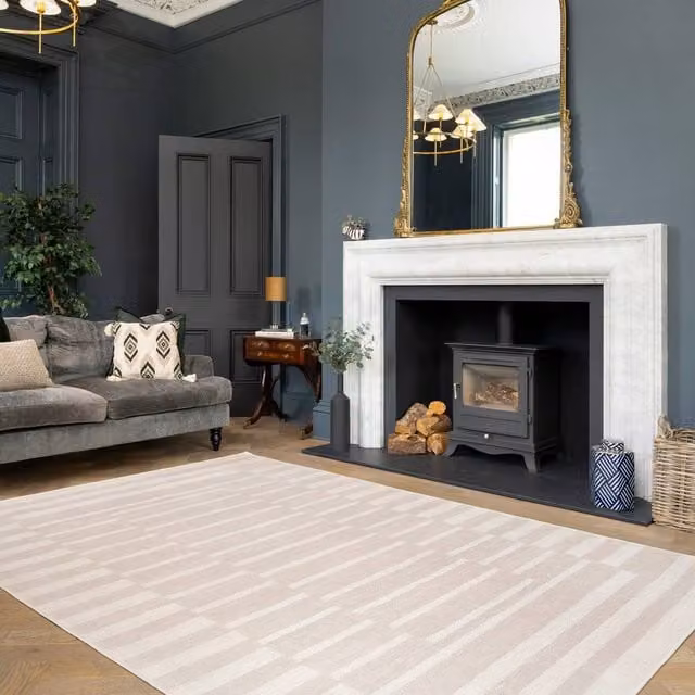 Kukoon Beige Cream Geometric Scandinavian Washable Rug, W/D: 240 x 330 cm
