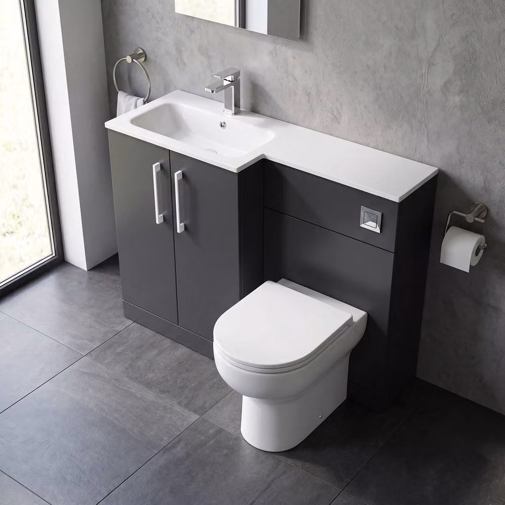 Balterley Bramshall 2 Door Left-Hand Combination Bathroom Unit, Dark Grey Matt – 2