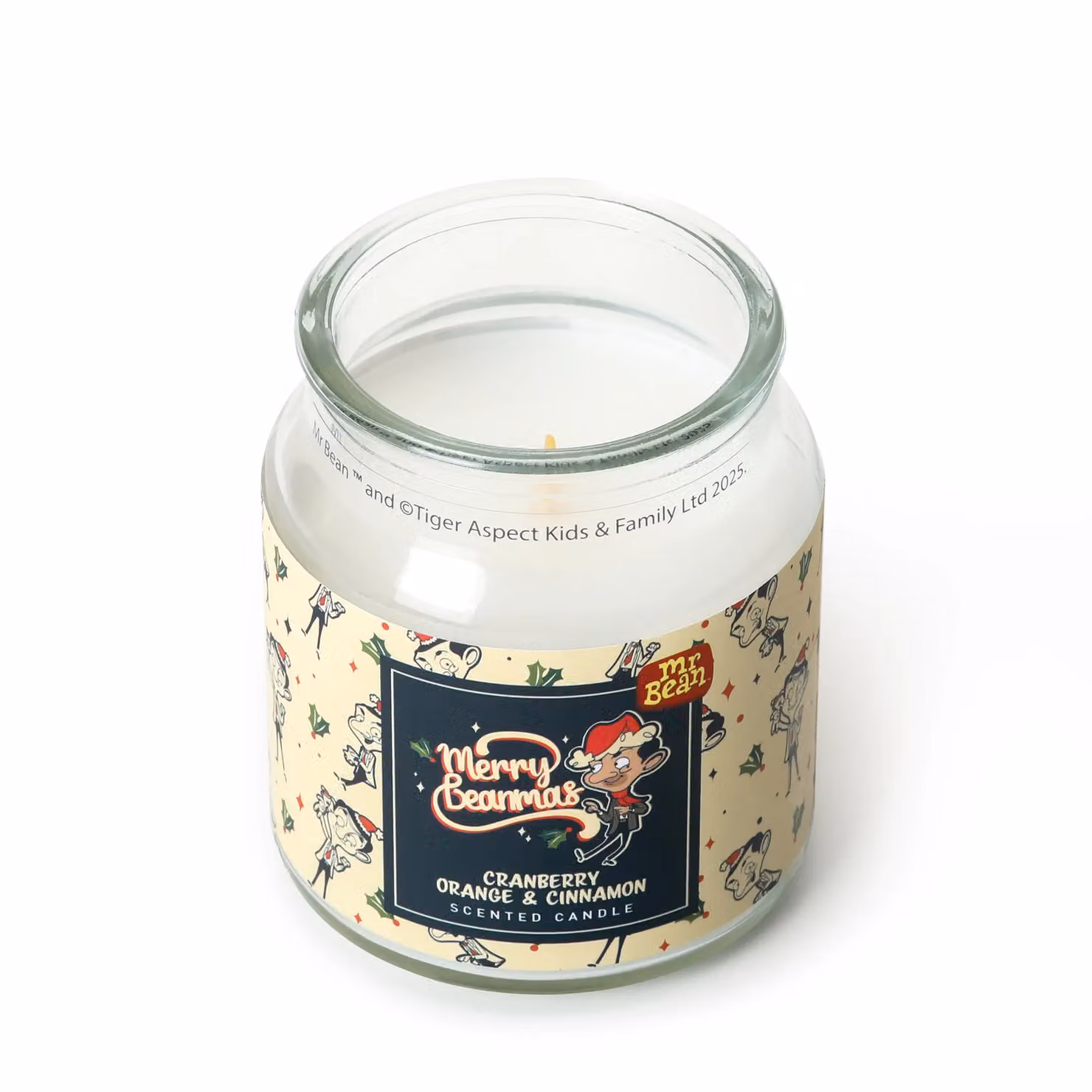 Mr Bean Cranberry, Orange & Cinnamon Scented Candle, 140g, White – 2