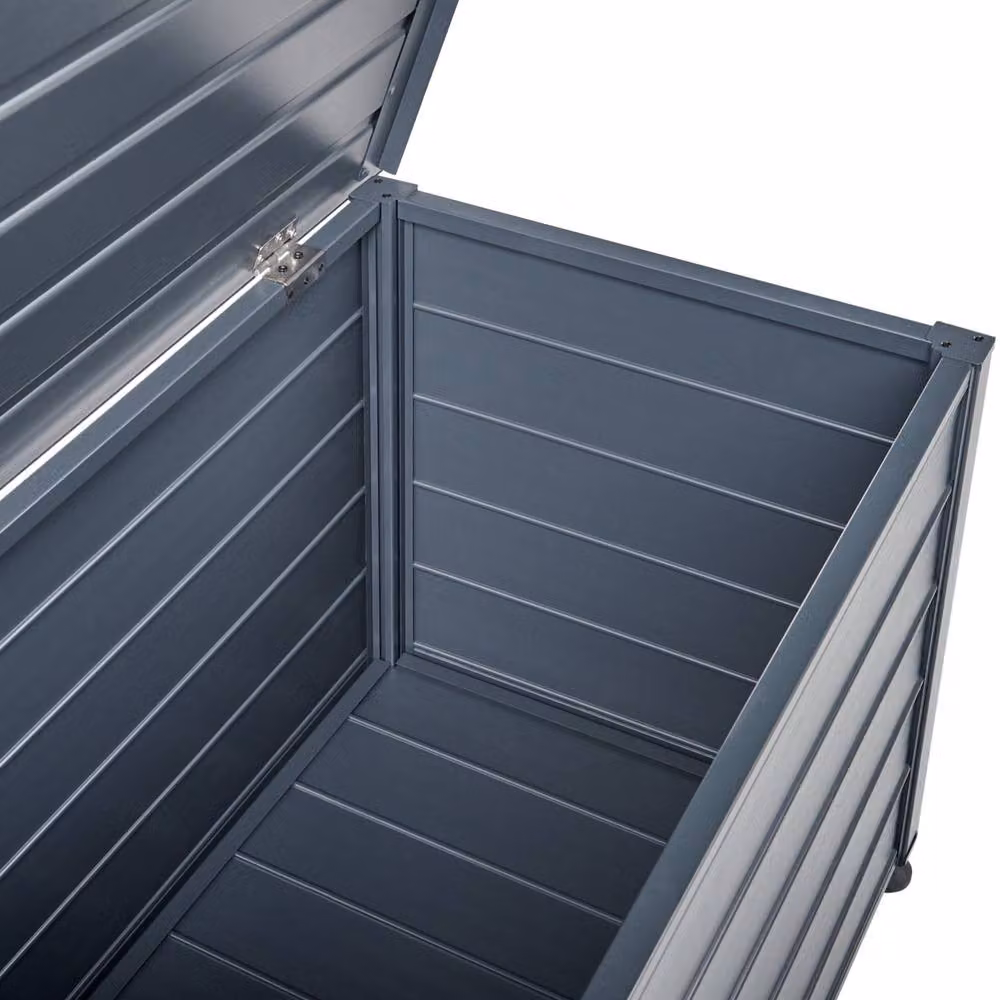 Wyld and Coco Premium Aluminium Garden Storage Box in Matt Dark Grey W/D/H: 123 x 60 x 60 cm – 5