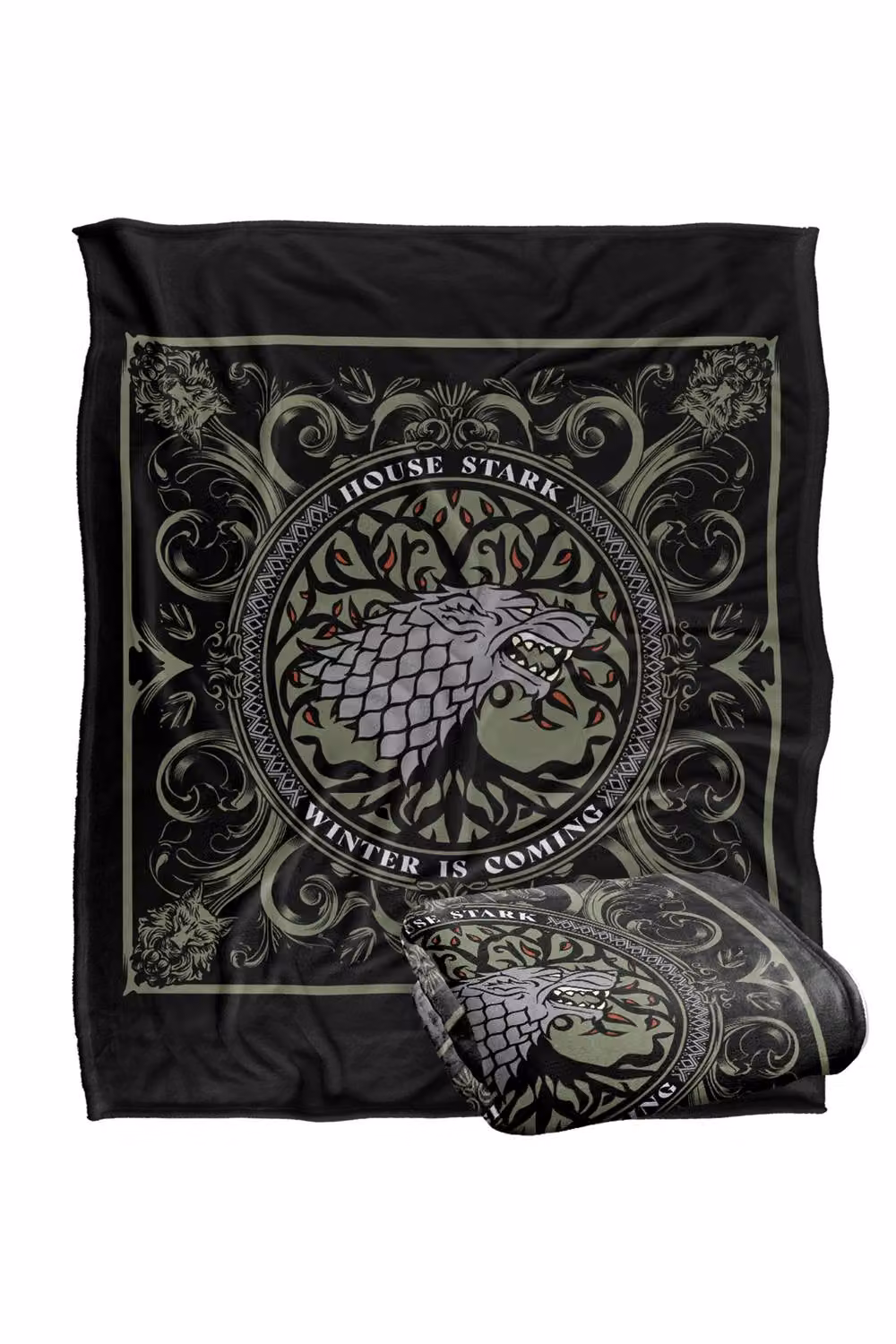 Warner Bros. Game of Thrones House Stark Super Soft Fleece Throw Blanket, Multicolour, W: 127 cm x D: 152.4 cm – 7