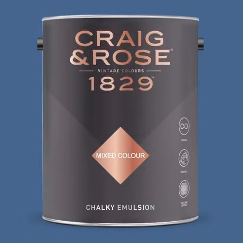 Craig & Rose 1829 Chalky Emulsion Paint in Flanders Blue, 5 l