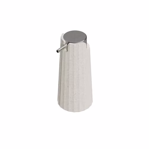 COSMIC Avenir Soap Dispenser in Natural White, Refillable 200 ml Polygonal Design for Bathroom and Kitchen