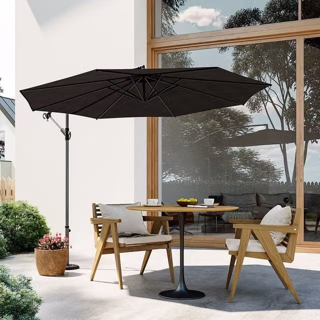 Breeins 3m Cantilever Outdoor Parasol in Black