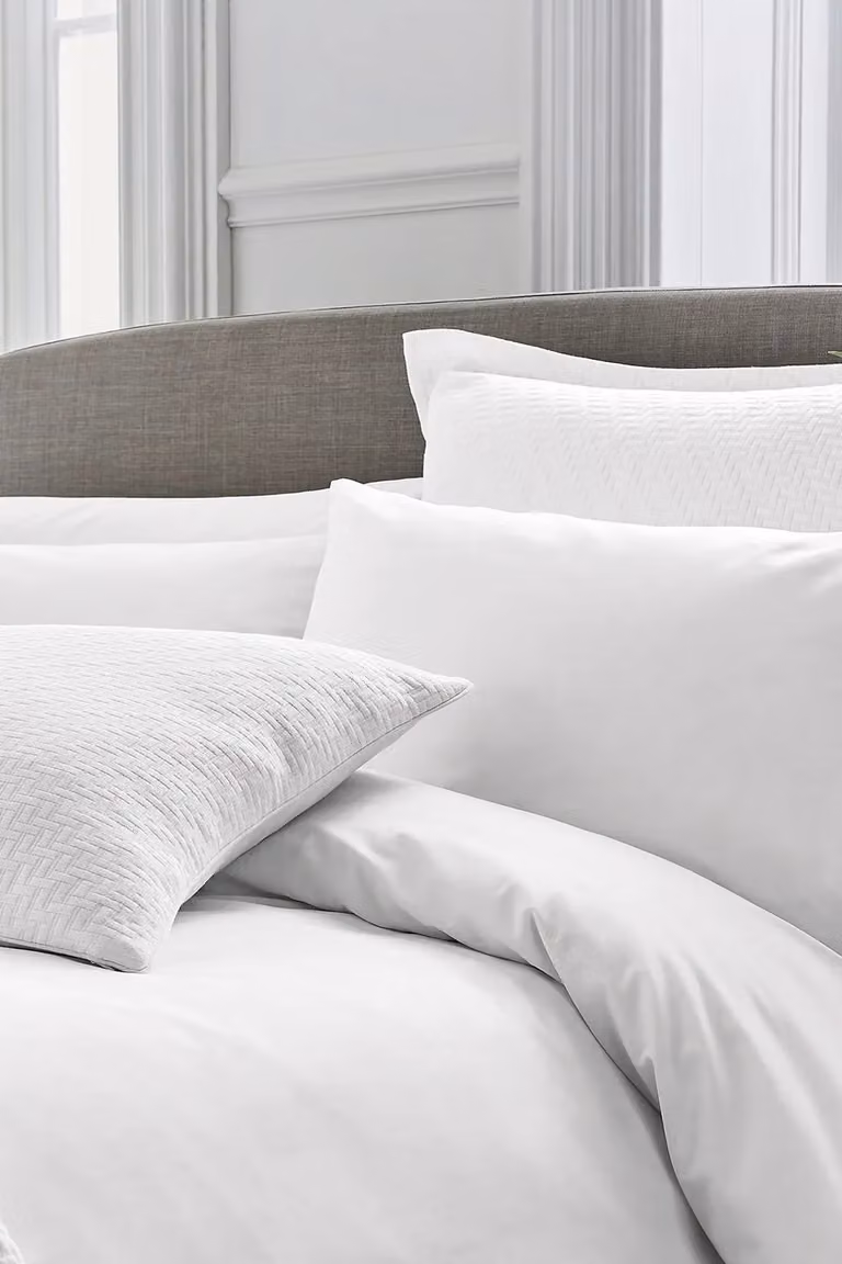 Bedeck of Belfast 1951 Andaz White Cotton Percale Pillow Sham