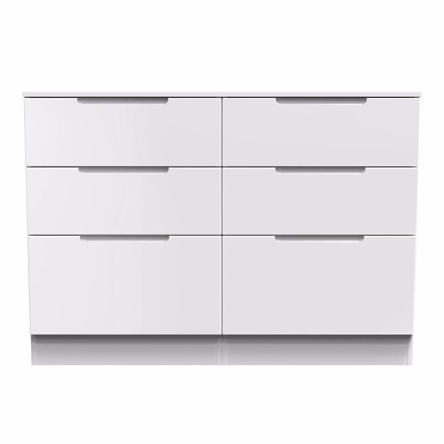 2 U Lucca 6 Drawer Chest in White Glossy Finish, Ready Assembled – 2