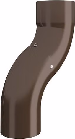 Lindab Steel One-Piece 50mm Downpipe Offset in Brown