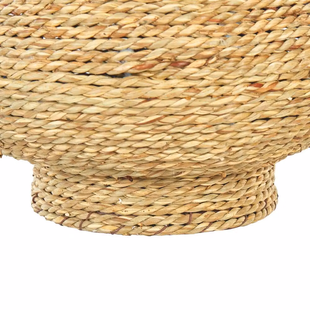 Wyld and Coco Handmade Natural Seagrass Rope Tabletop Vase in Beige and Sand, W: 23 cm, D: 23 cm, H: 41 cm – 3