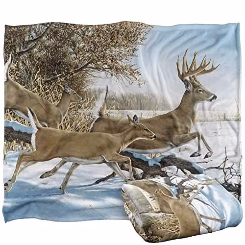 Wild Wings Breaking Cover 2 Silky Touch Super Soft White Fleece Throw Blanket W/D/H: 152 x 127 cm