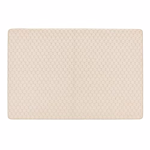 My Mat Sculptured Honeycomb Ivory Geometric Rug, W: 200 cm, L: 290 cm – 1
