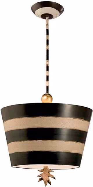 Loops Modern Cylinder Pendant Light Fitting in Black and White with LED E27 Bulb – 1
