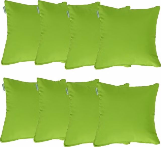 Gardenista Square Garden Scatter Cushion in Green and Beige Polyester with Removable Washable Cover