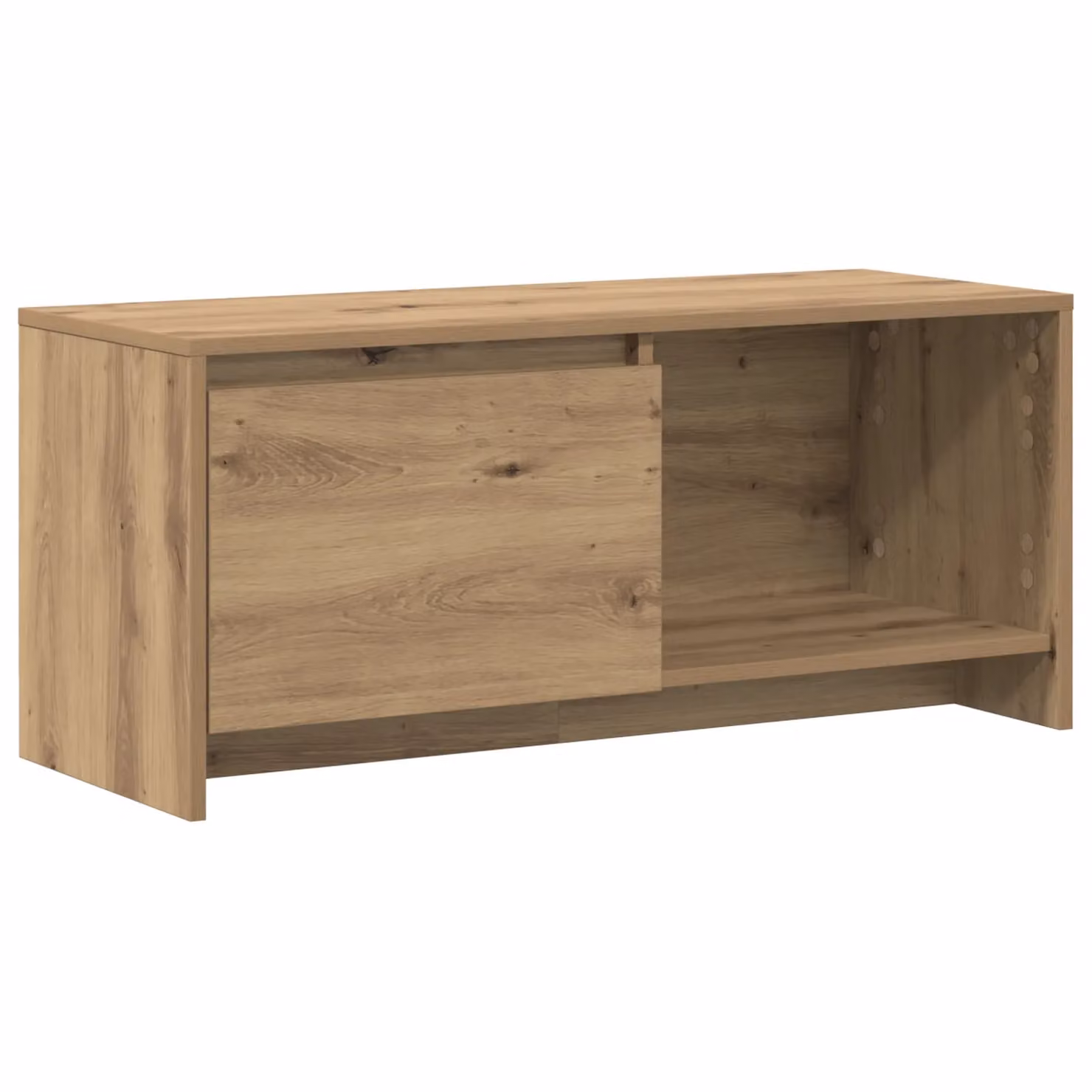 Berkfield Home Artisan Oak Modern TV Stand in Brown – 2