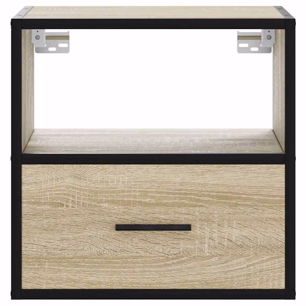 Berkfield Home Wall-mounted Bedside Cabinet in Sonoma Oak Brown, W/D/H: 40 x 31 x 39.5 cm – 5