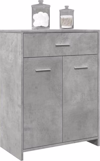 Berkfield Home Wall Mounted Bathroom Cabinet in Concrete Grey, W/D/H: 60 x 33 x 80 cm – 1