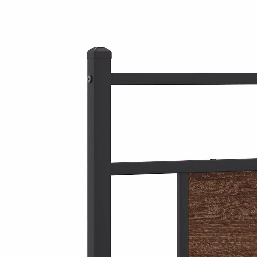 Berkfield Home Durable Bed Frame in Brown Oak, W/D/H: 80 x 200 cm – 5