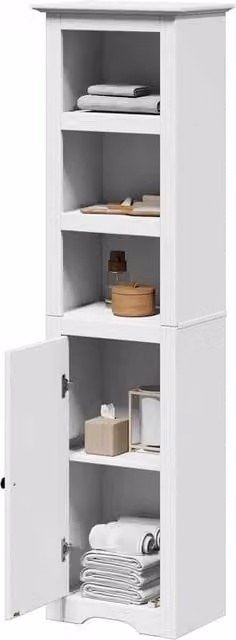 Berkfield Home BODO White Bathroom Cabinet, W/D/H: 44 x 30 x 160 cm – 1