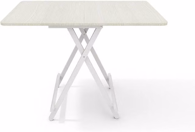 Garden Sanctuary Modern Folding Rectangular Dining Table in White