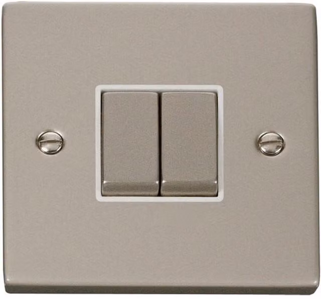 SE HOME White 2 Gang 2 Way Surface Mount Plastic Light Switch