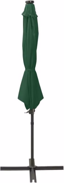 Berkfield Home Green Cantilever Garden Umbrella with LED Lights and Pole, W: 300 cm, H: 255 cm – 1