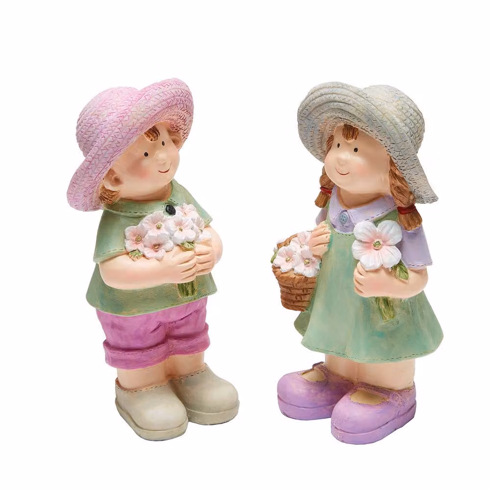 Coopers of Stortford Vintage Floral Tabletop Ornaments in Multicolour and Green – 3