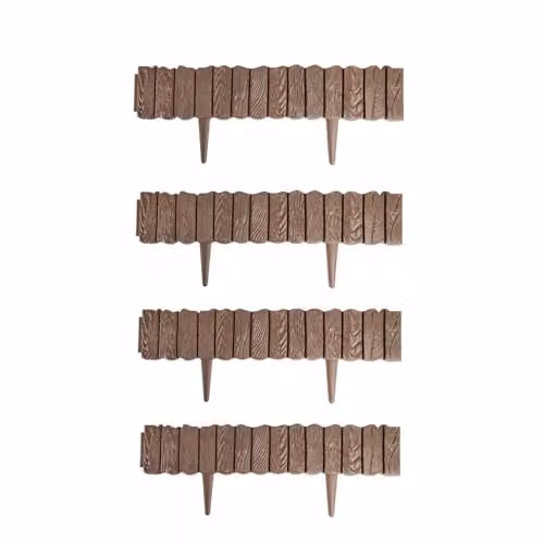 Coopers of Stortford Brown Plastic Interlocking Garden Edging Panels – 4
