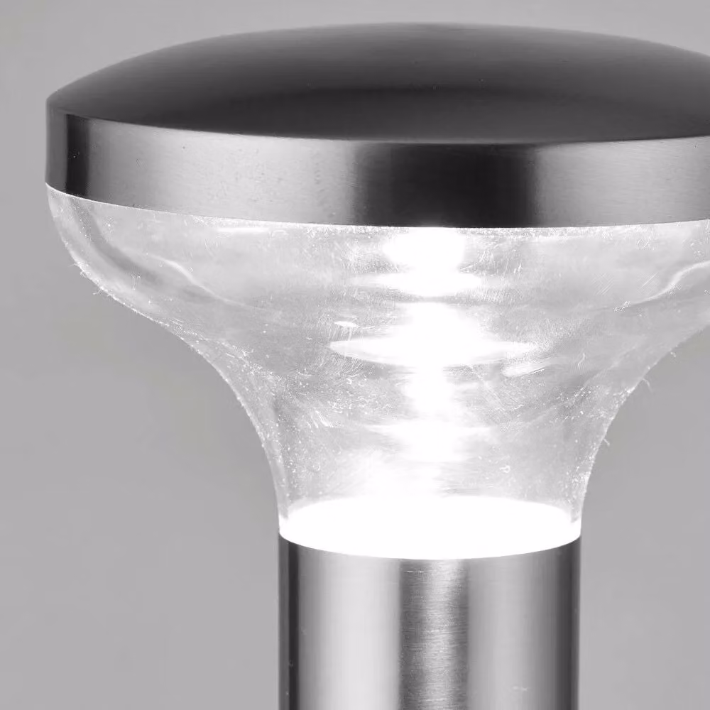 Loops LED Marine Stainless Steel Outdoor Post Bollard Light in Silver, Height: 100 cm – 2