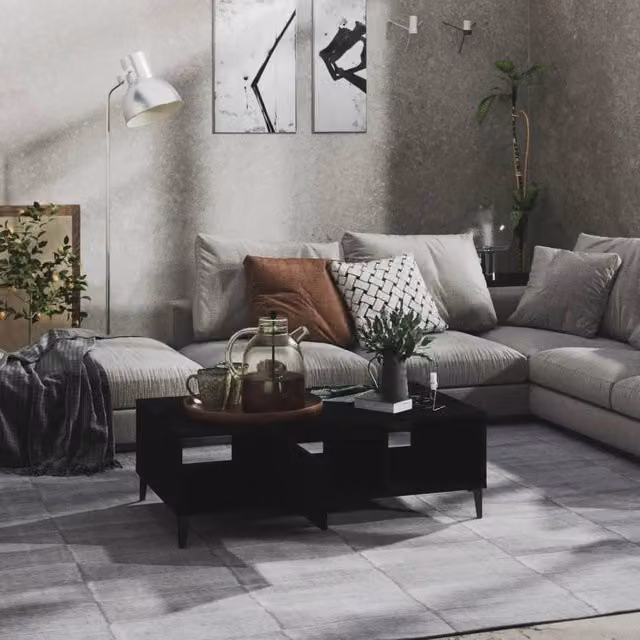 Berkfield Home Modern Black Decorative Coffee Table, W/D/H: 103.5 x 60 x 35 cm – 1