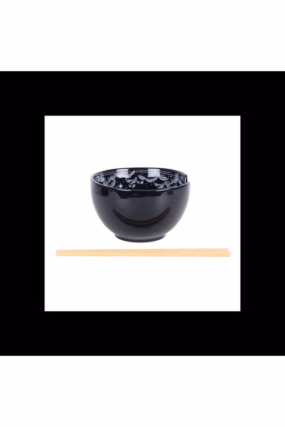 KDMD Spellbound Sky Noodle Bowl and Chopsticks Set in Black – 2