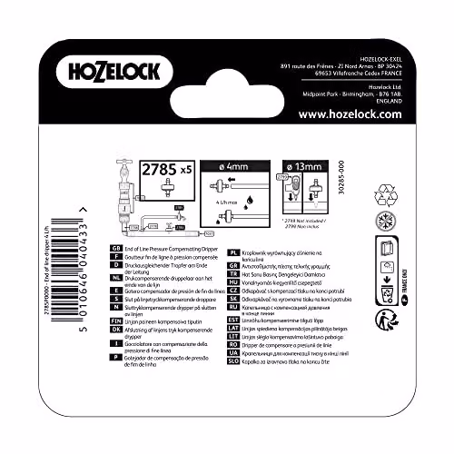 Hozelock Button Dripper 4 mm/13 mm, Pack of 5, Yellow and Black – 2