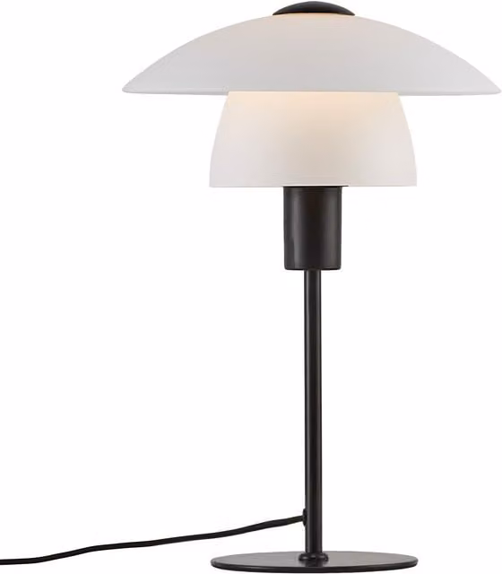 Nordlux Verona Table Lamp in Black Glass and Metal with E27 Socket – 1