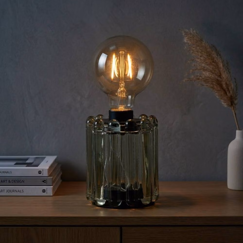 Garden Greatness Milan Olive Bulb Glass Table Lamp in Green and Transparent – 2