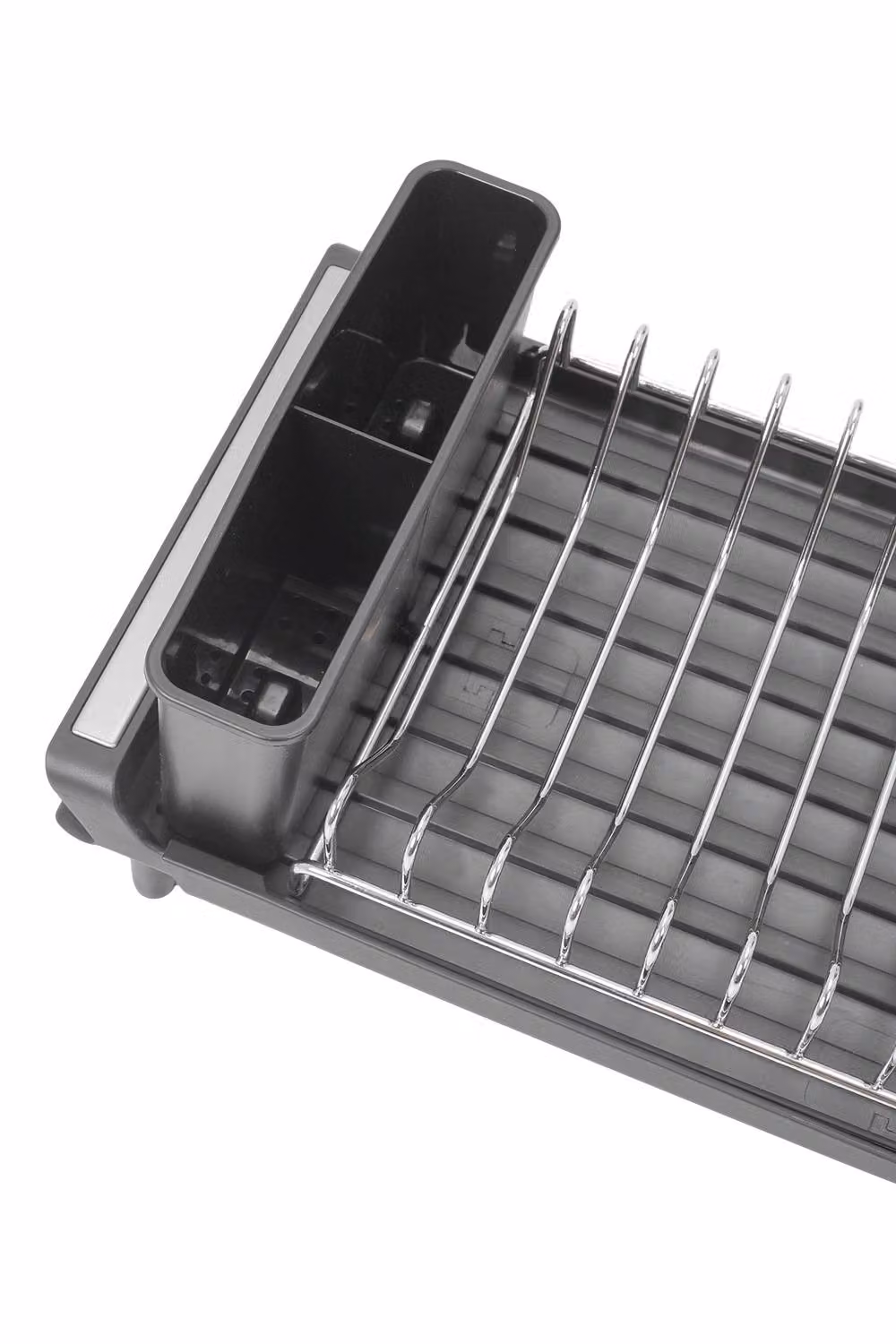 Garden Sanctuary Expandable Multifunctional Kitchen Dish Drying Rack and Tableware Storage Rack with Cutlery Holder in Grey – 3