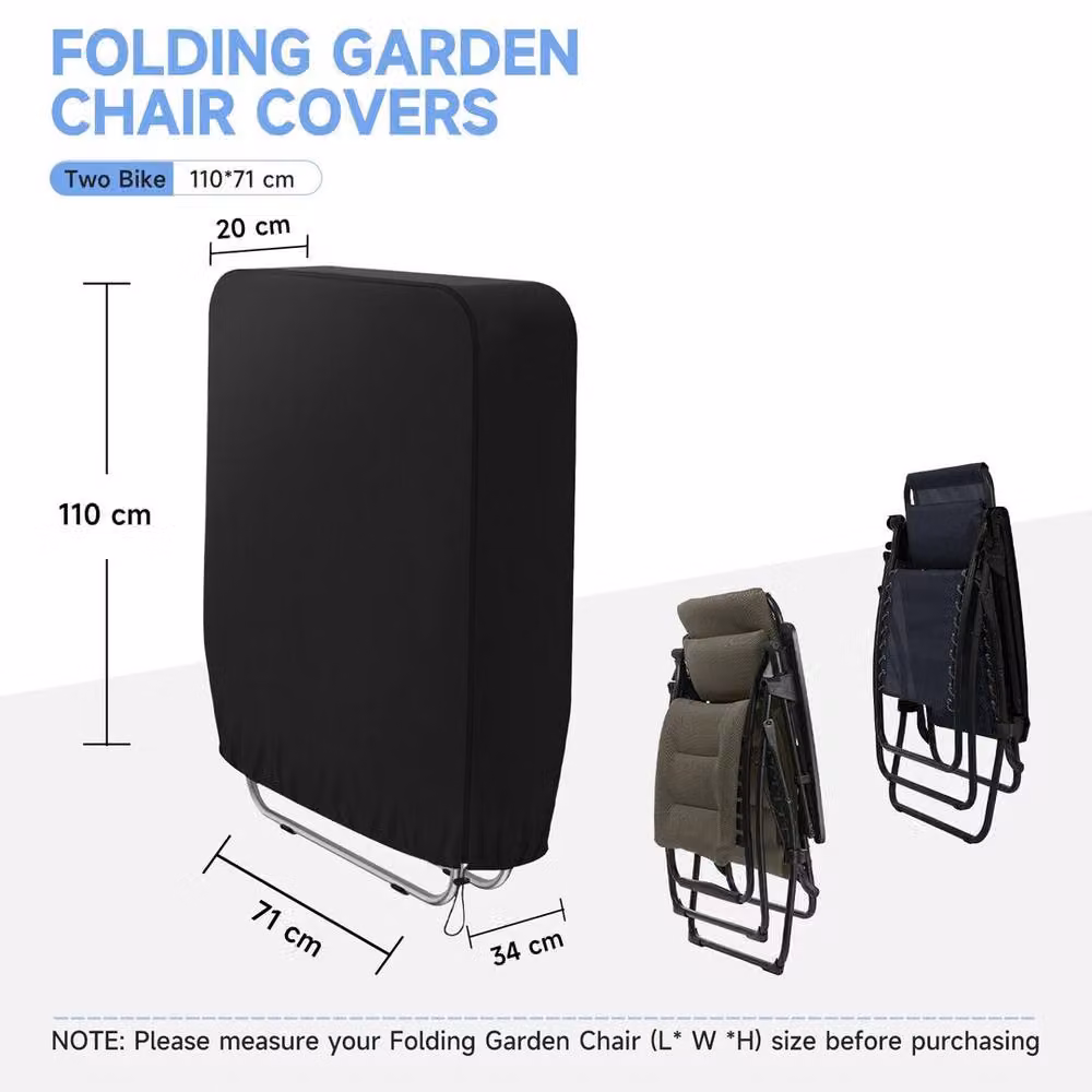 EONLION Waterproof and Dustproof Reclining Chair Cover in Black, Width: 100 cm – 2