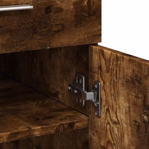 vidaXL Smoked Oak Sideboard in Brown Engineered Wood W/D/H: 80 x 42.5 x 93 cm – 4